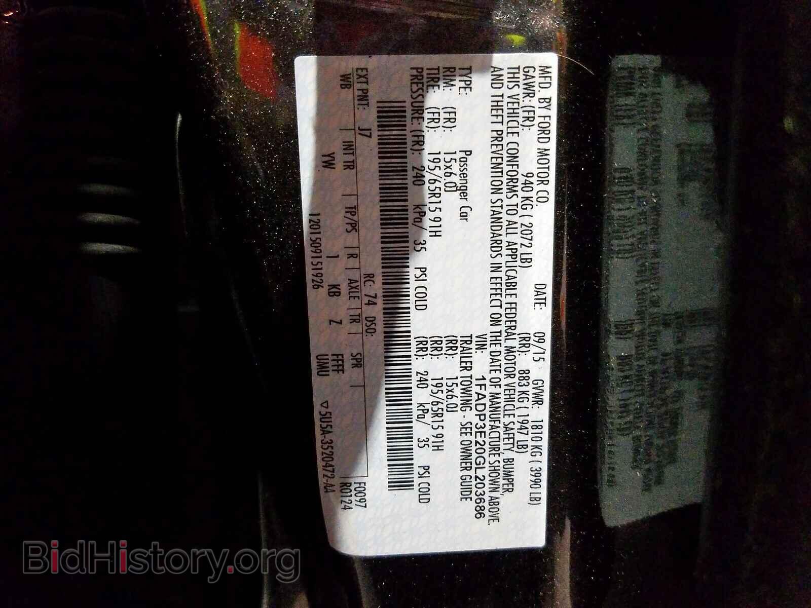 2016 FORD FOCUS - VIN: 1FADP3E20GL203686 - Photo 10