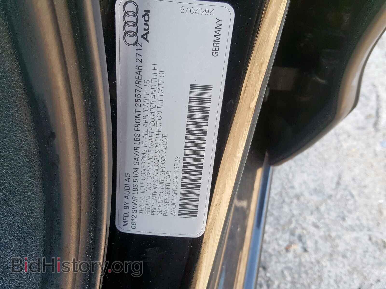 2013 AUDI A6 - VIN: WAUGFAFC9DN019723 - Фото 10