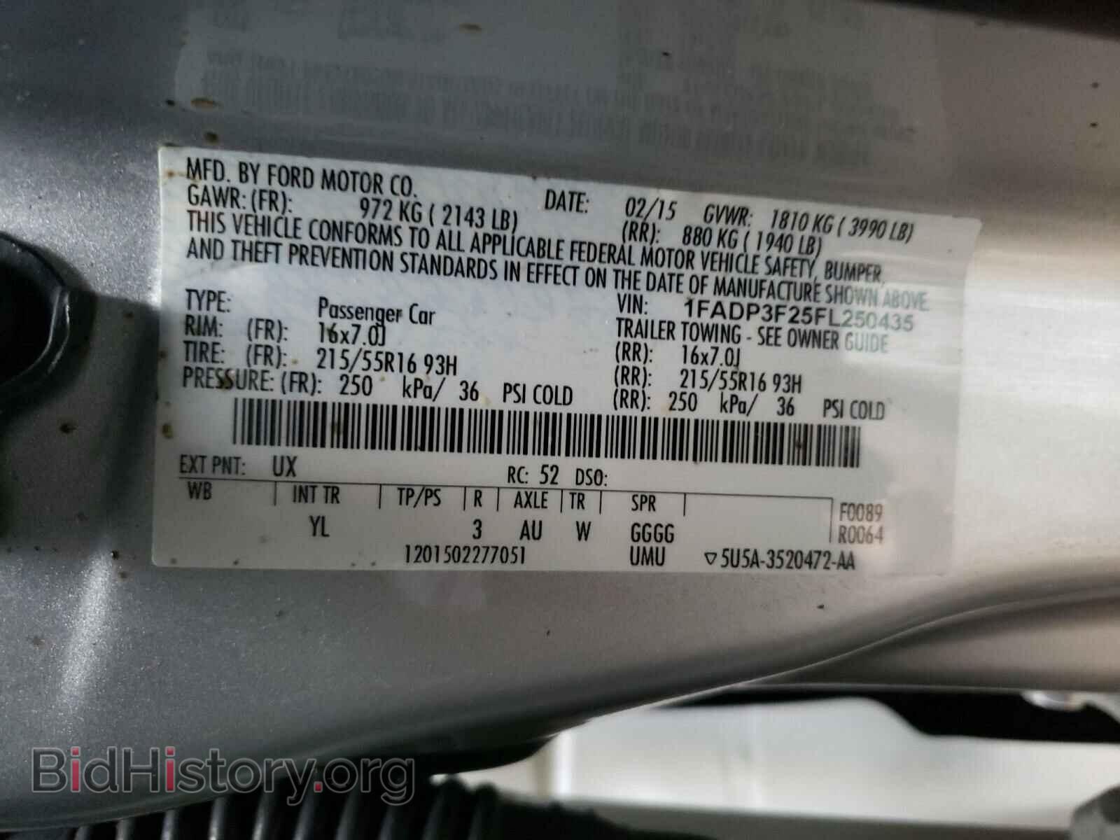2015 FORD FOCUS - VIN: 1FADP3F25FL250435 - Фото 10