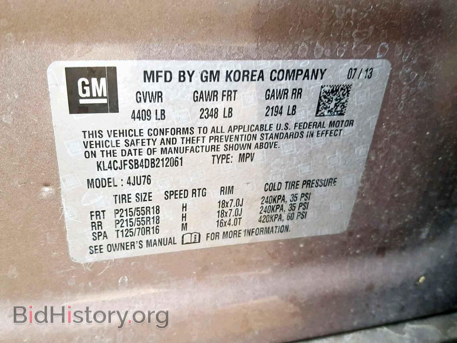 2013 BUICK ENCORE CON - VIN: KL4CJFSB4DB212061 - Photo 10