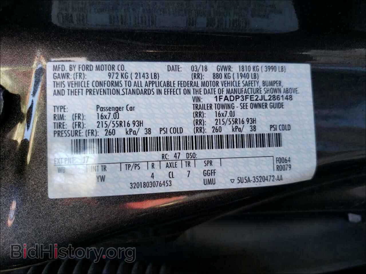 2018 FORD FOCUS - VIN: 1FADP3FE2JL286148 - Photo 10