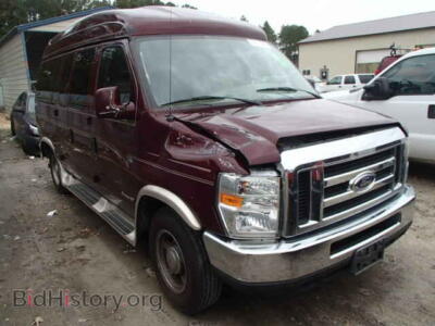 2008 Ford ECONOLINE, темно-бордовый — VIN 1FDNE14LX8DA04865, Copart