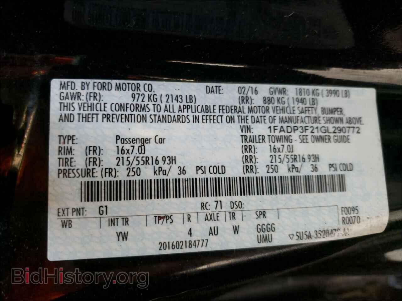 2016 FORD FOCUS - VIN: 1FADP3F21GL290772 - Photo 10