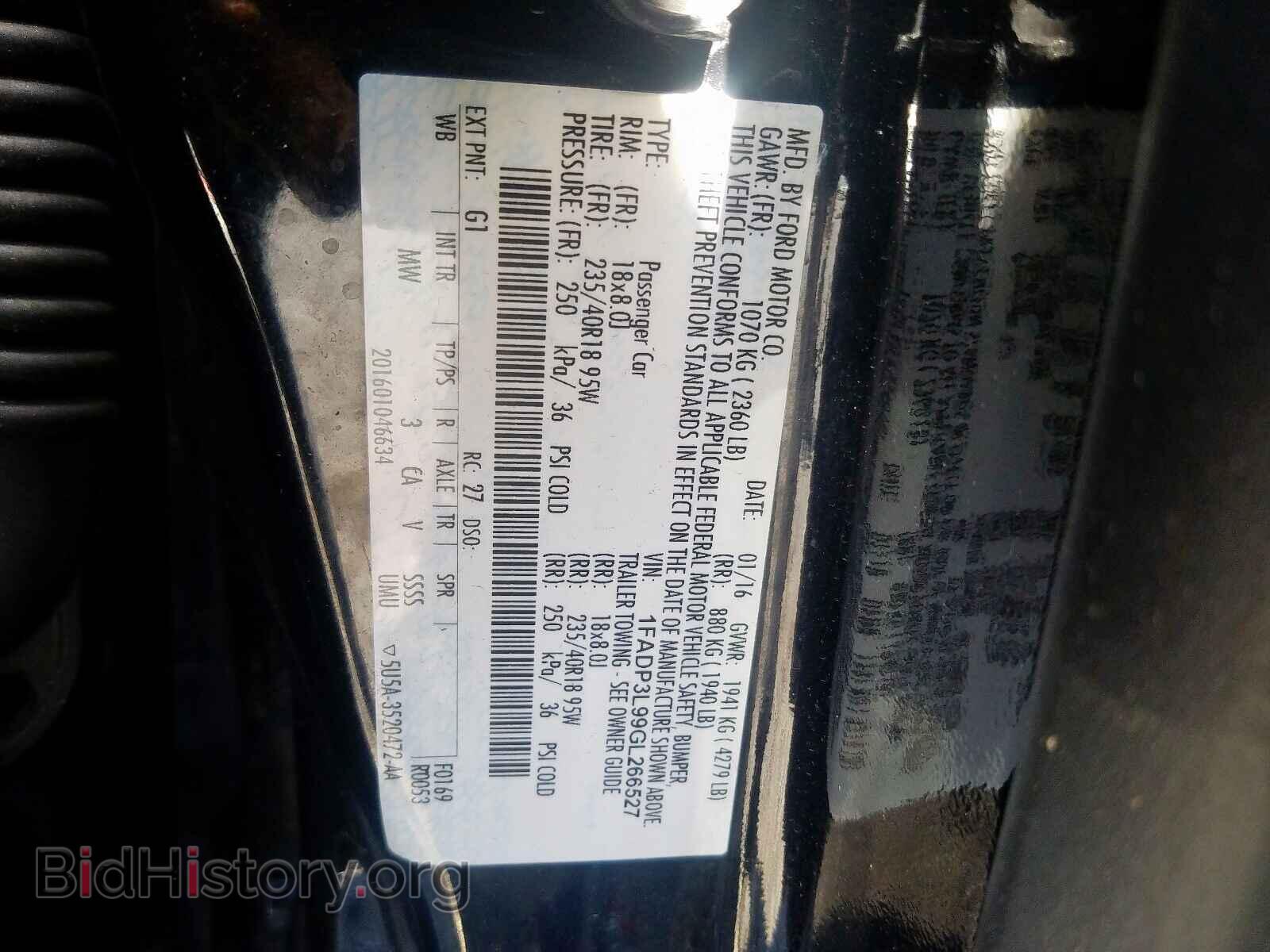 2016 FORD FOCUS - VIN: 1FADP3L99GL266527 - Фото 10