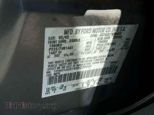 2002 FORD ESCAPE - VIN: 1FMYU031X2KC29042 - Фото 10