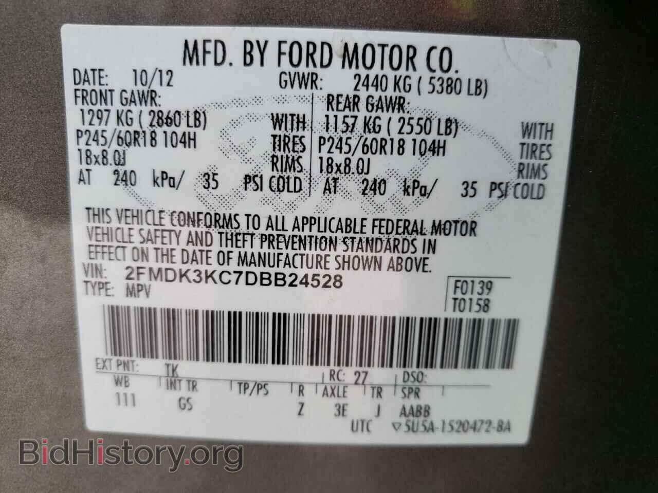 2013 FORD EDGE - VIN: 2FMDK3KC7DBB24528 - Photo 10