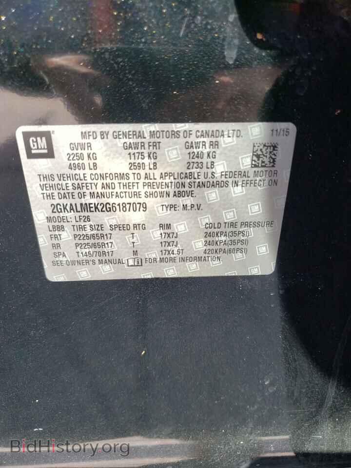 2016 GMC TERRAIN - VIN: 2GKALMEK2G6187079 - Фото 10
