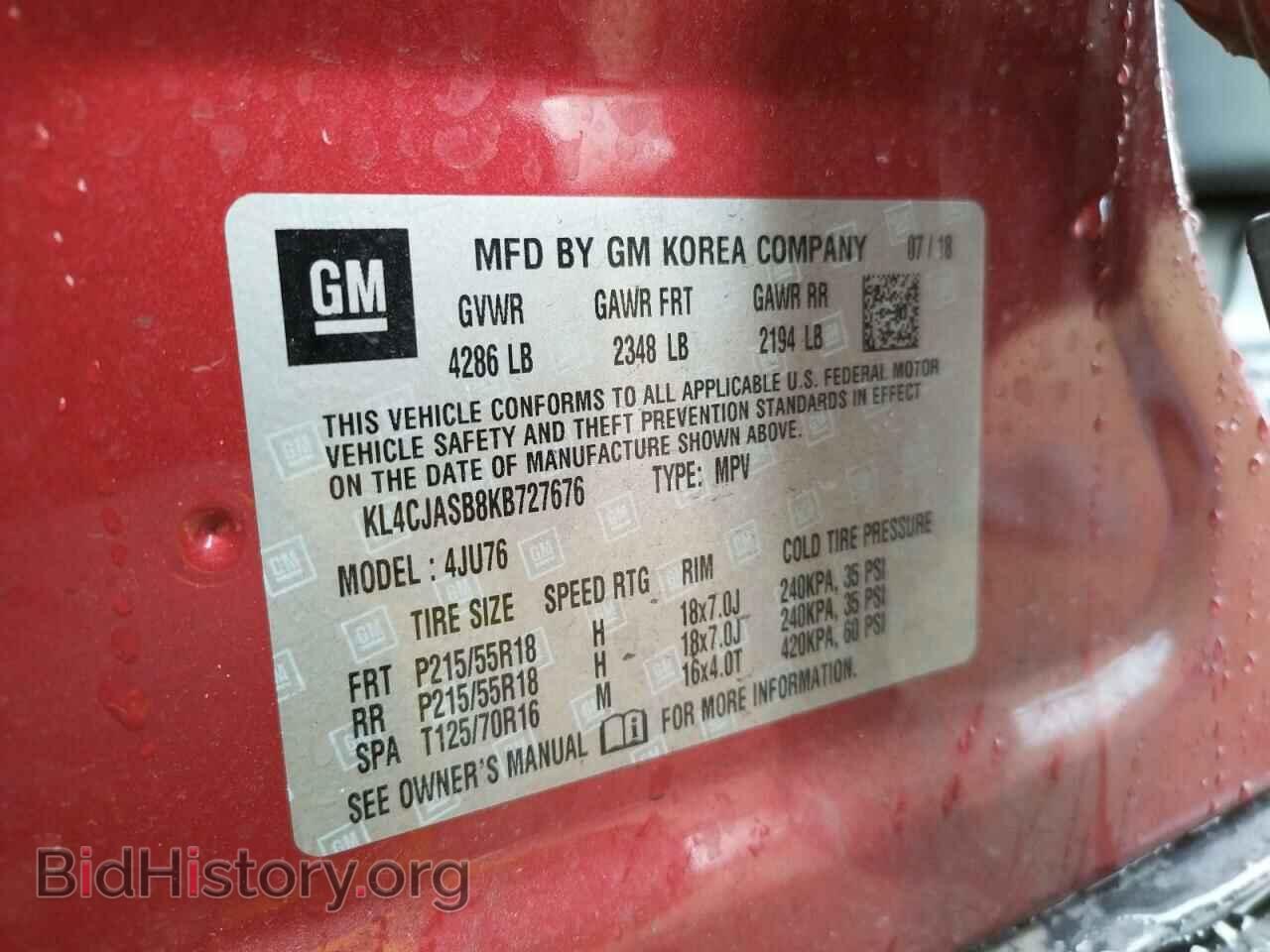 2019 BUICK ENCORE - VIN: KL4CJASB8KB727676 - Photo 10