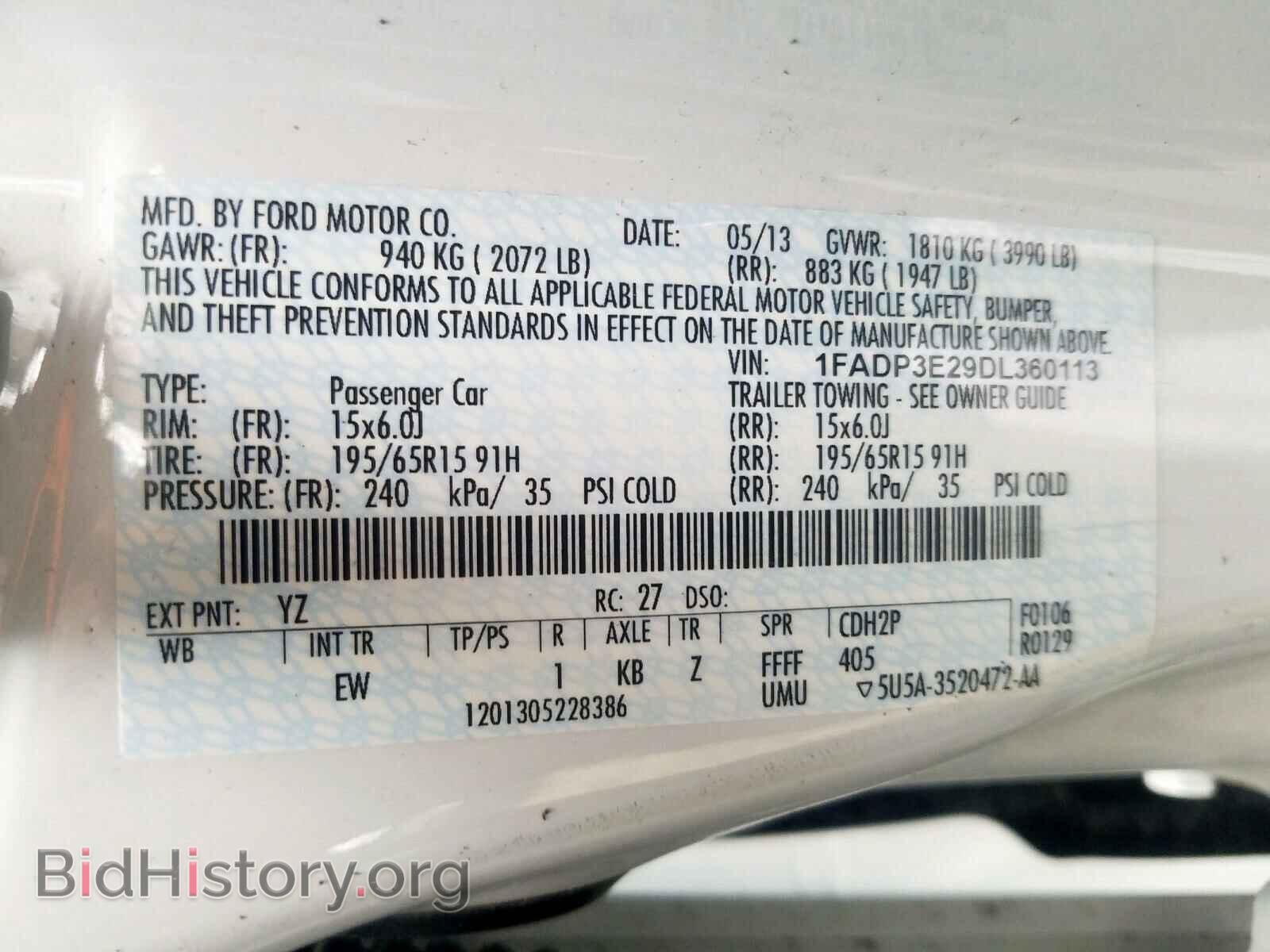 2013 FORD FOCUS - VIN: 1FADP3E29DL360113 - Photo 10