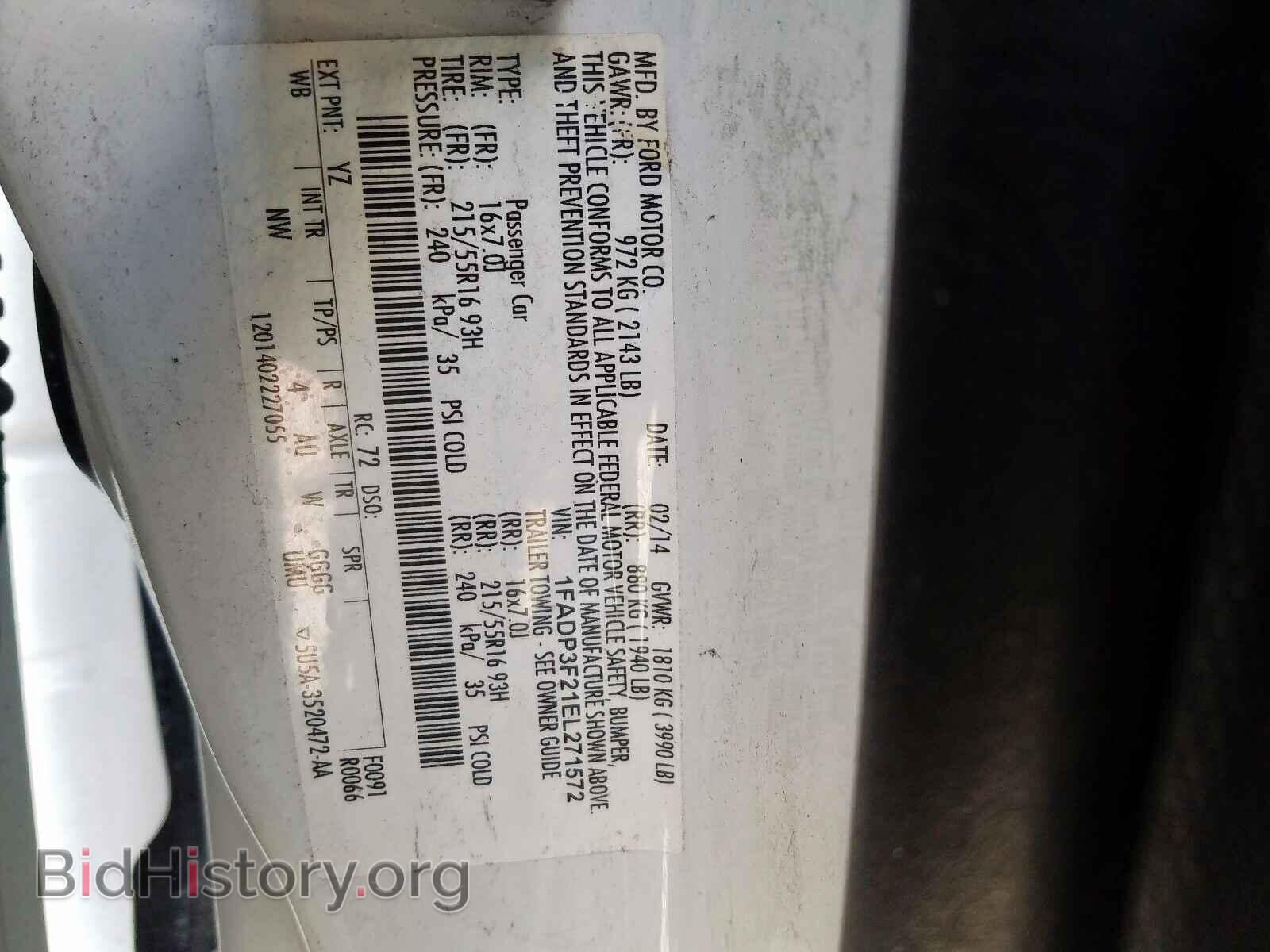 2014 FORD FOCUS - VIN: 1FADP3F21EL271572 - Photo 10