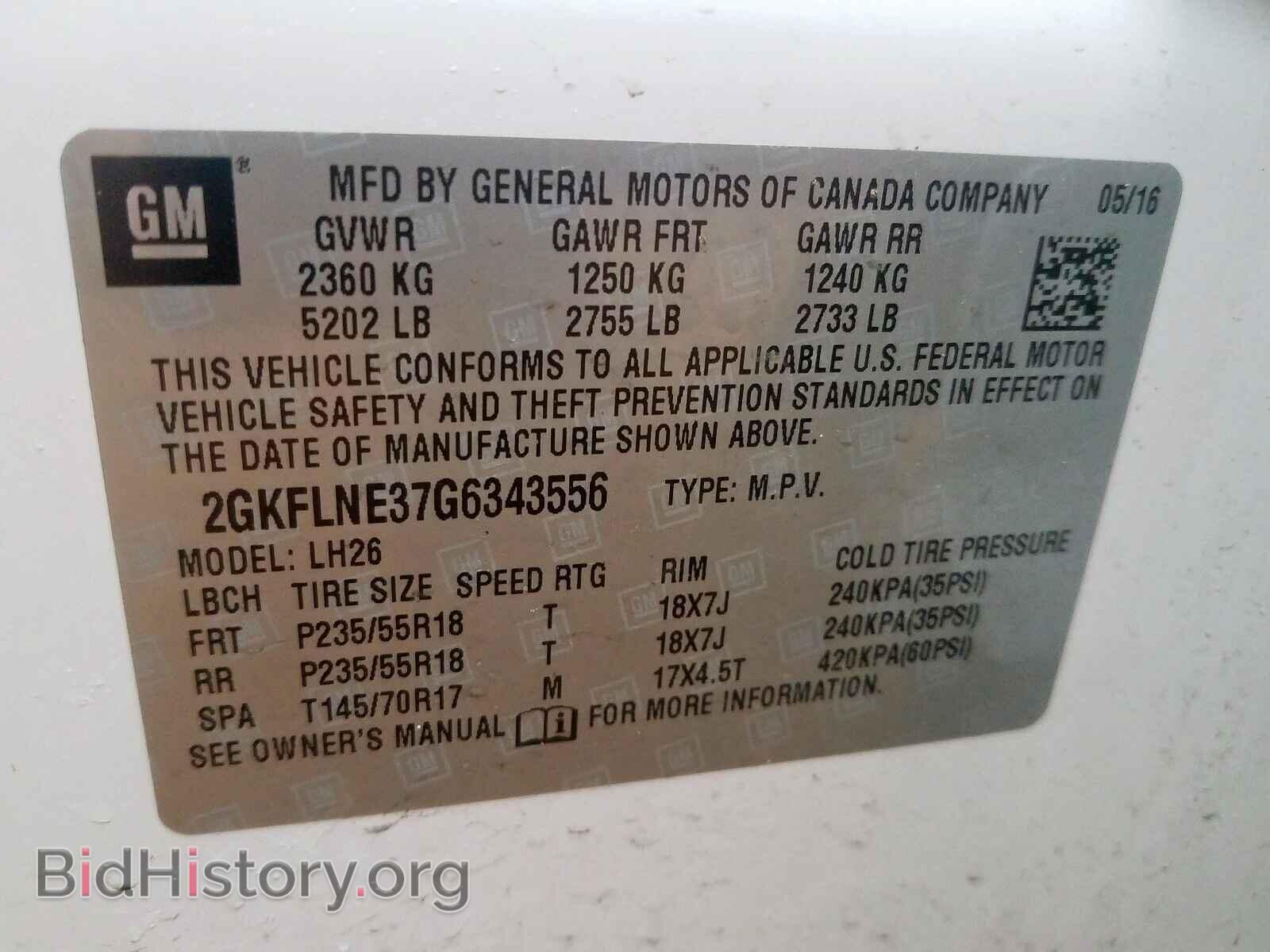 2016 GMC TERRAIN - VIN: 2GKFLNE37G6343556 - Фото 10