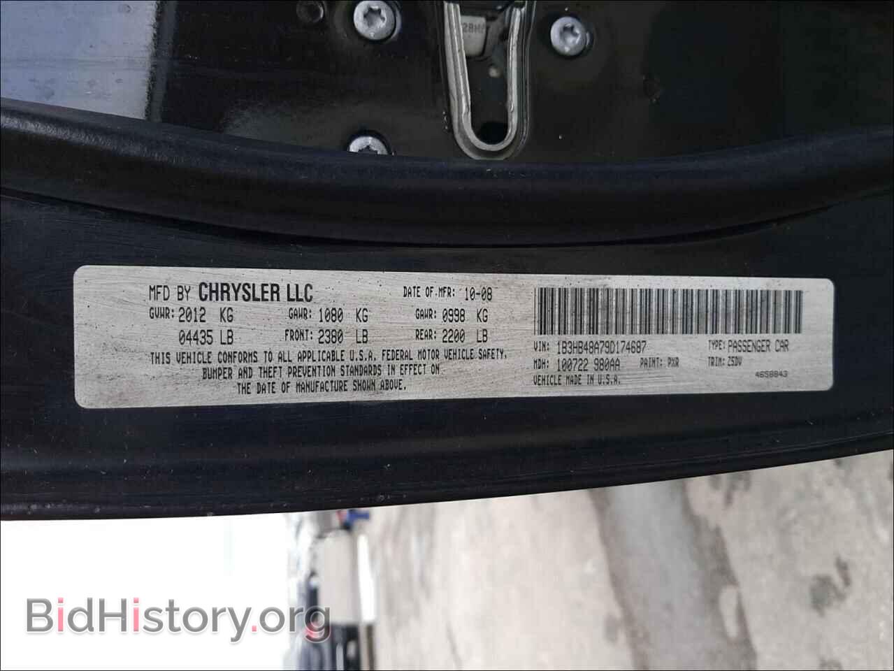 2009 DODGE CALIBER - VIN: 1B3HB48A79D174687 - Photo 10