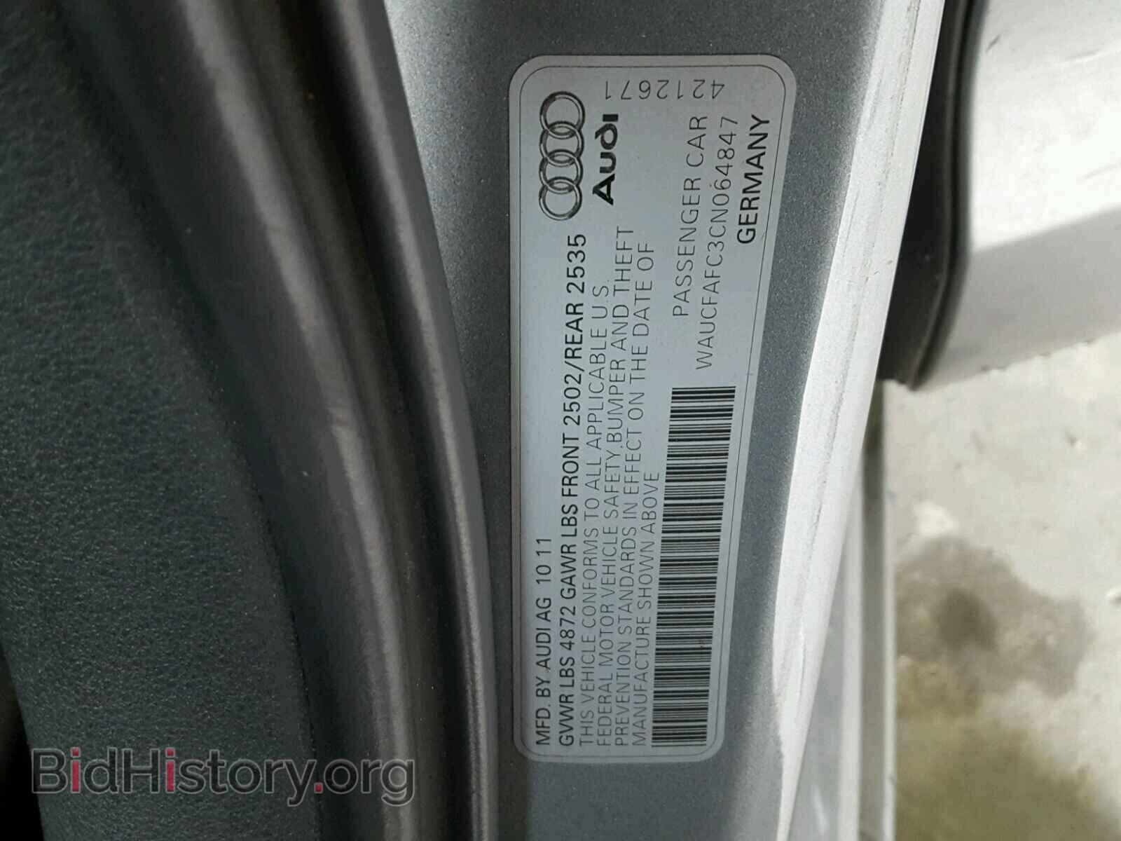 2012 AUDI A6 - VIN: WAUCFAFC3CN064847 - Photo 10