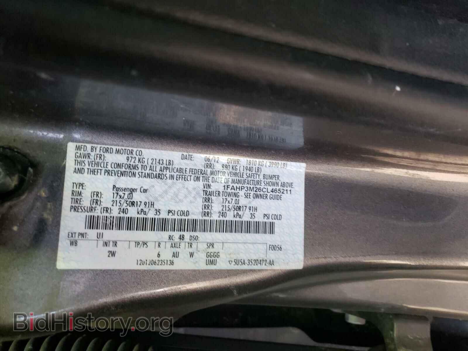 2012 FORD FOCUS - VIN: 1FAHP3M26CL465211 - Фото 10