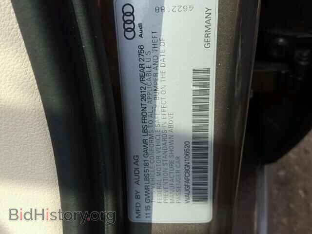 2016 AUDI A6 - VIN: WAUGFAFC8GN106520 - Фото 10