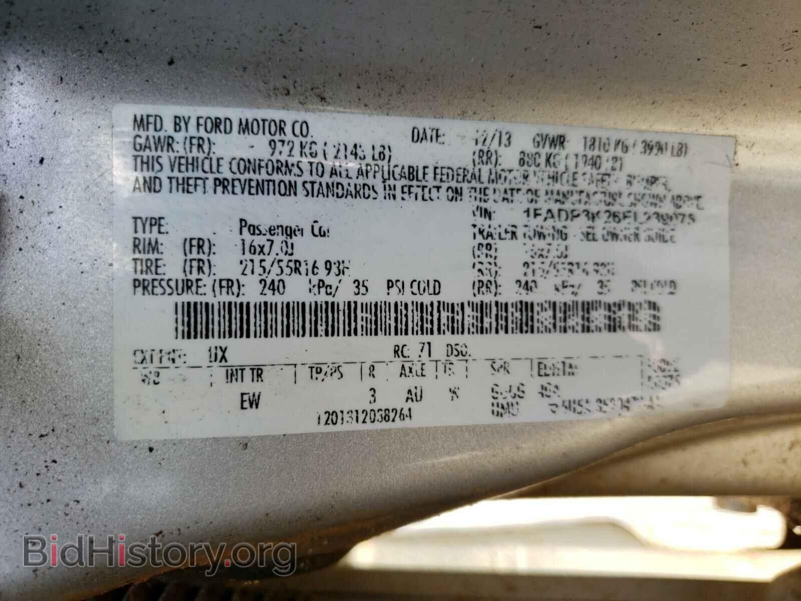 2014 FORD FOCUS - VIN: 1FADP3K26EL239075 - Фото 10