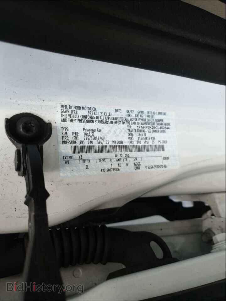 2012 FORD FOCUS - VIN: 1FAHP3K29CL452844 - Фото 10