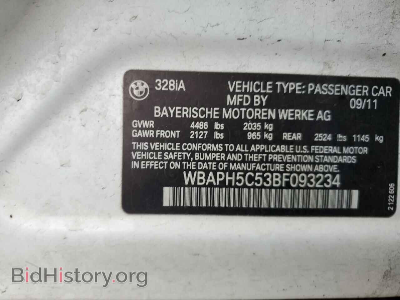 2011 BMW 3 SERIES - VIN: WBAPH5C53BF093234 - Фото 12