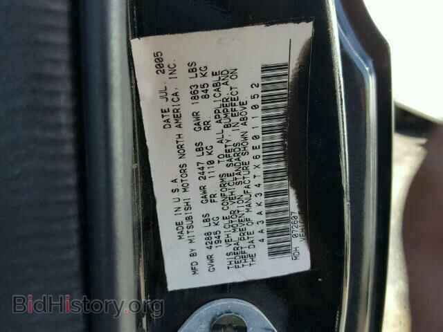 2006 MITSUBISHI ECLIPSE - VIN: 4A3AK34TX6E011052 - Фото 10