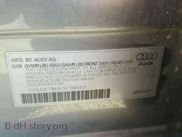 2007 AUDI A4 - VIN: WAUDF78E97A108403 - Photo 10