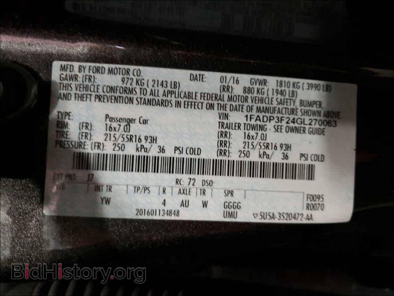 2016 FORD FOCUS - VIN: 1FADP3F24GL270063 - Photo 10