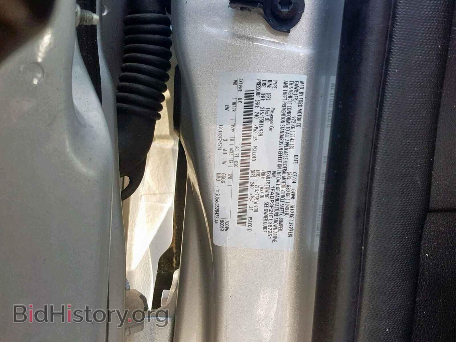 2014 FORD FOCUS SE - VIN: 1FADP3F21EL367251 - Фото 10