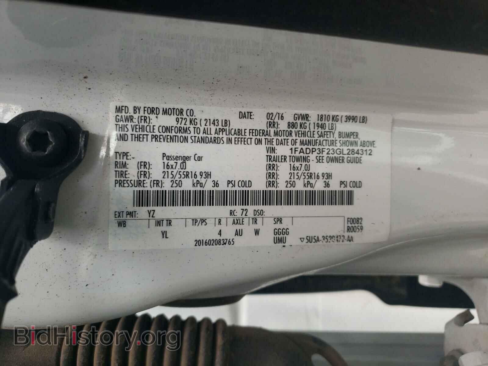 2016 FORD FOCUS - VIN: 1FADP3F23GL284312 - Фото 10