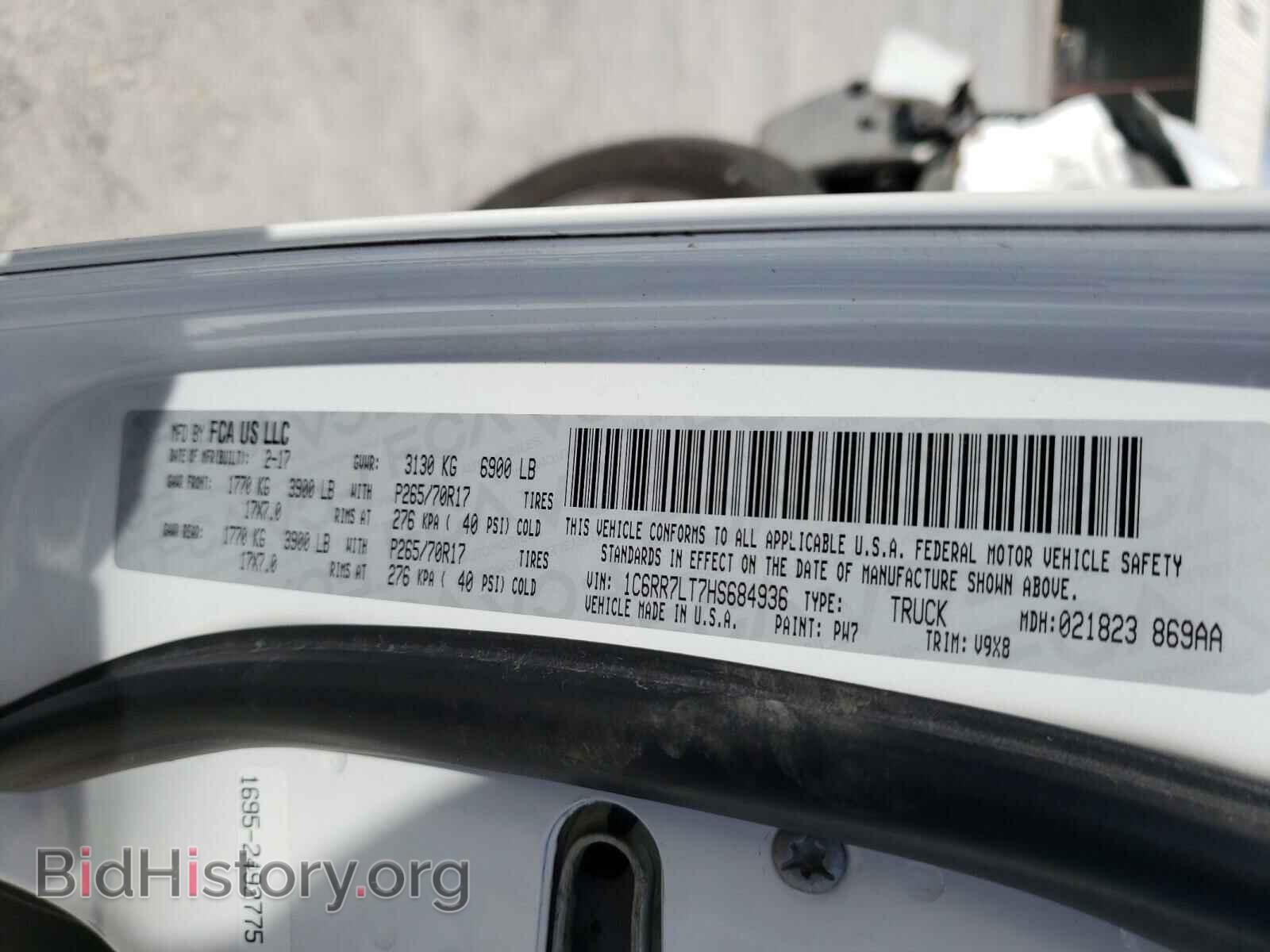 2017 RAM 1500 - VIN: 1C6RR7LT7HS684936 - Фото 10