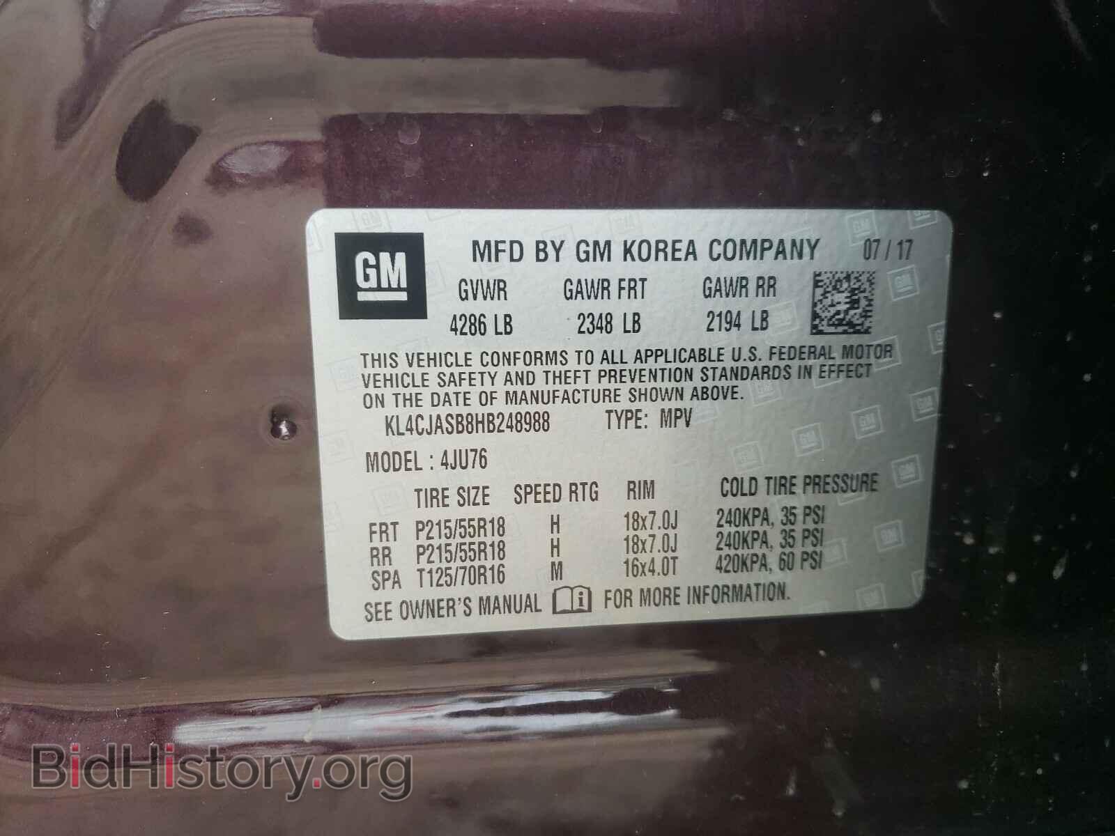 2017 BUICK ENCORE - VIN: KL4CJASB8HB248988 - Photo 10