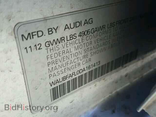 2013 AUDI A4 - VIN: WAUBFAFL0DA161413 - Фото 10