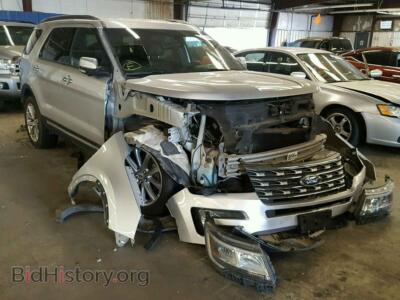 2016 Ford EXPLORER Explorer L, silver — VIN 1FM5K7F88GGB27887, Copart