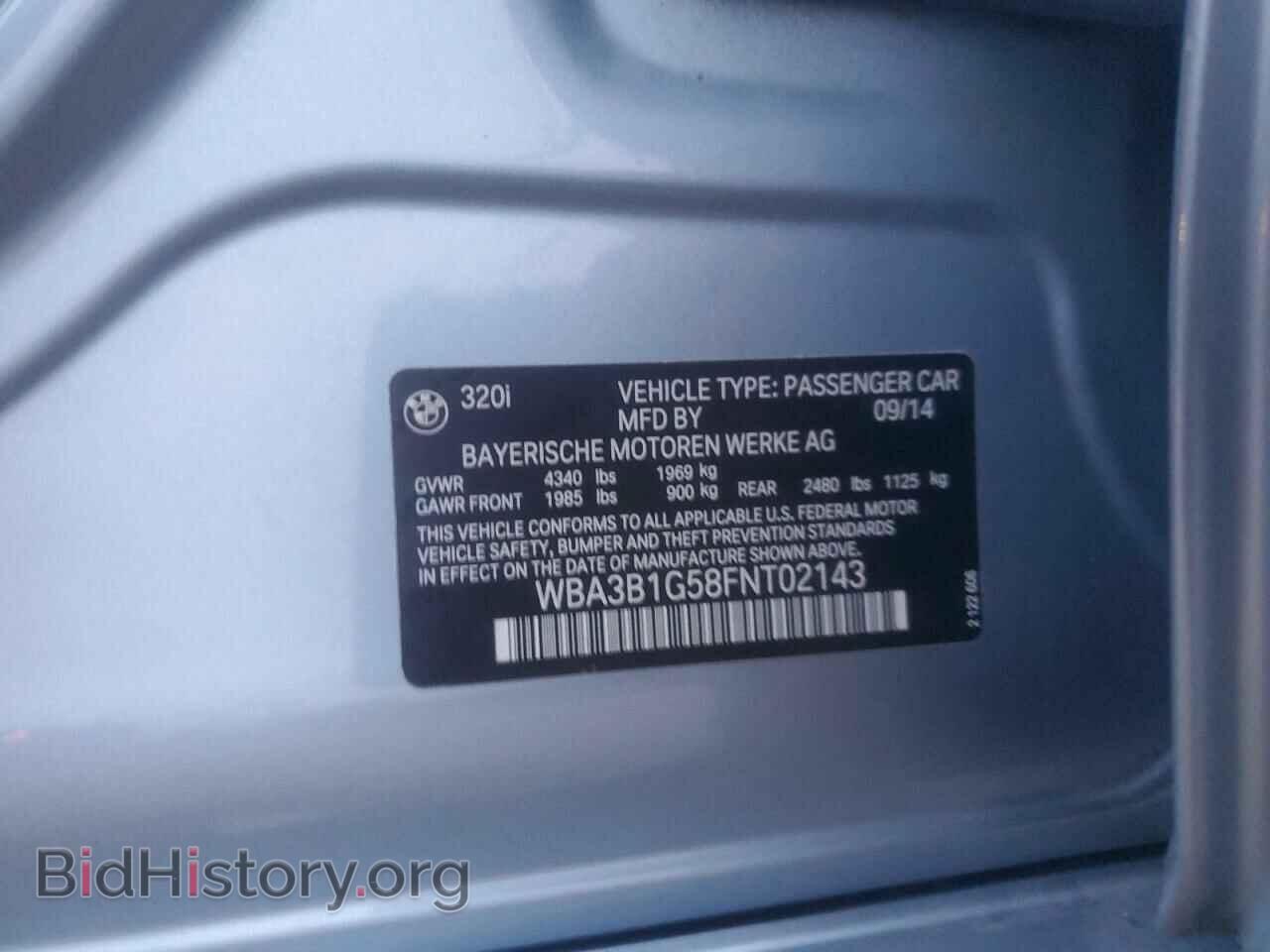2015 BMW 3 SERIES - VIN: WBA3B1G58FNT02143 - Фото 12