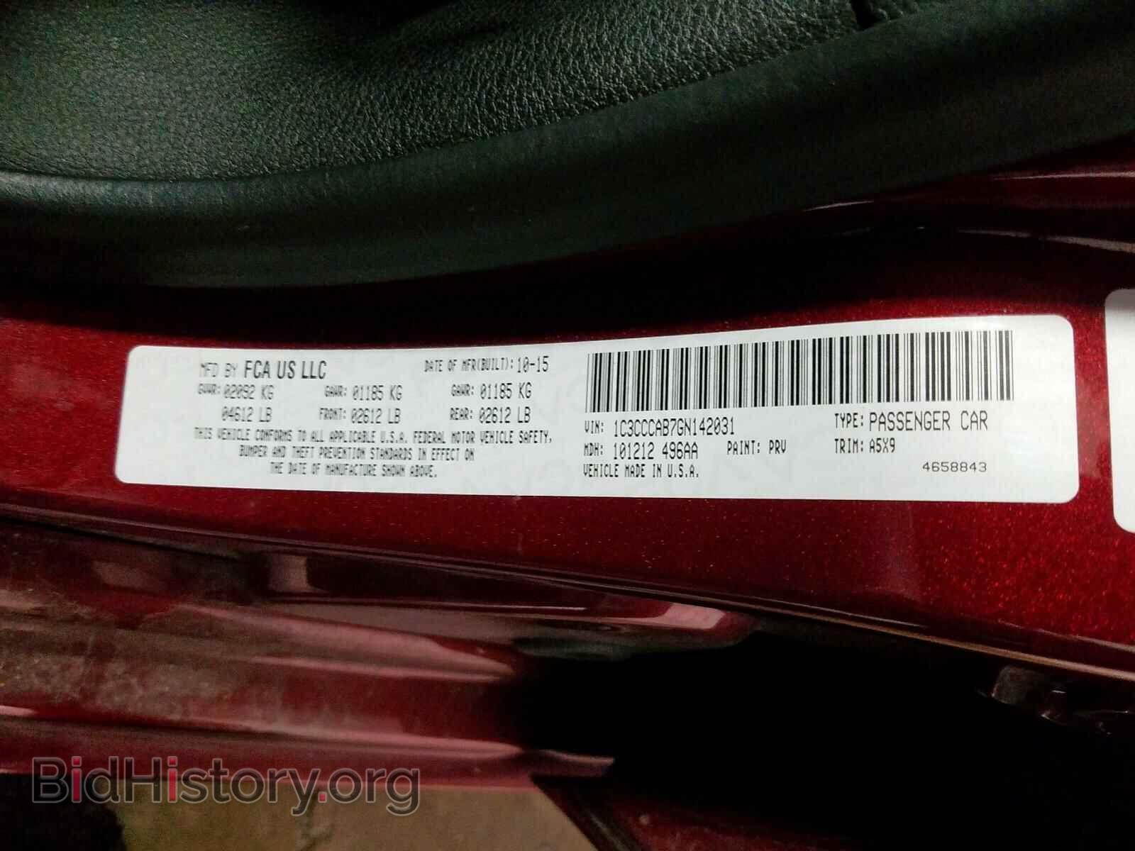 2016 CHRYSLER 200 - VIN: 1C3CCCAB7GN142031 - Photo 10