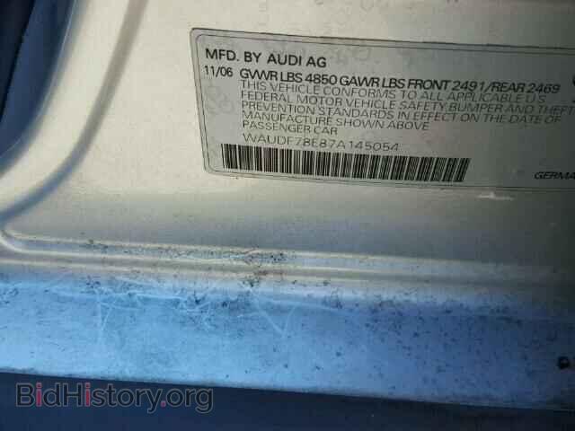 2007 AUDI A4 - VIN: WAUDF78E87A145054 - Фото 10