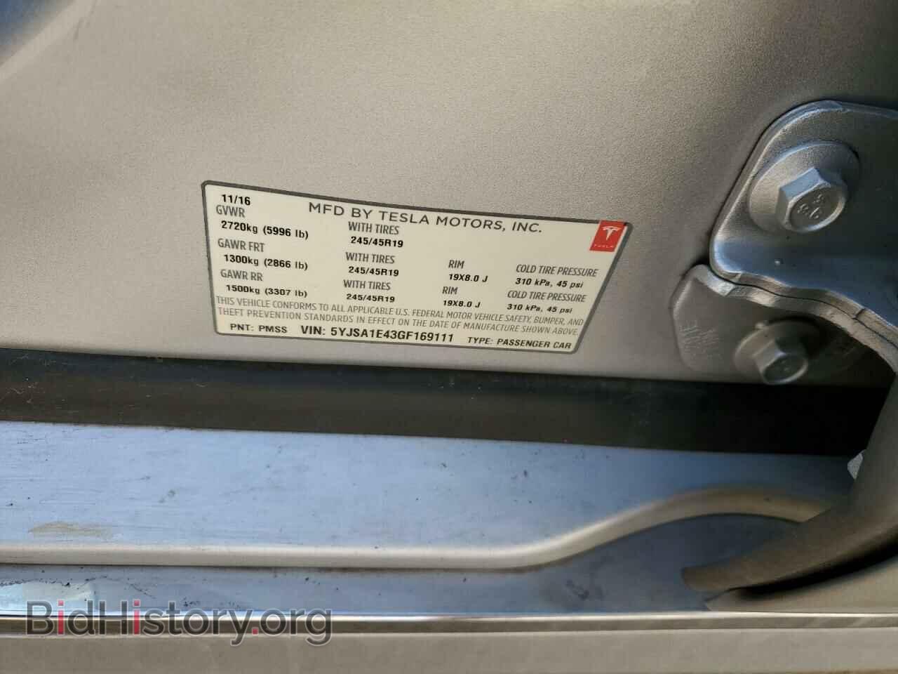2016 TESLA MODEL S - VIN: 5YJSA1E43GF169111 - Photo 13