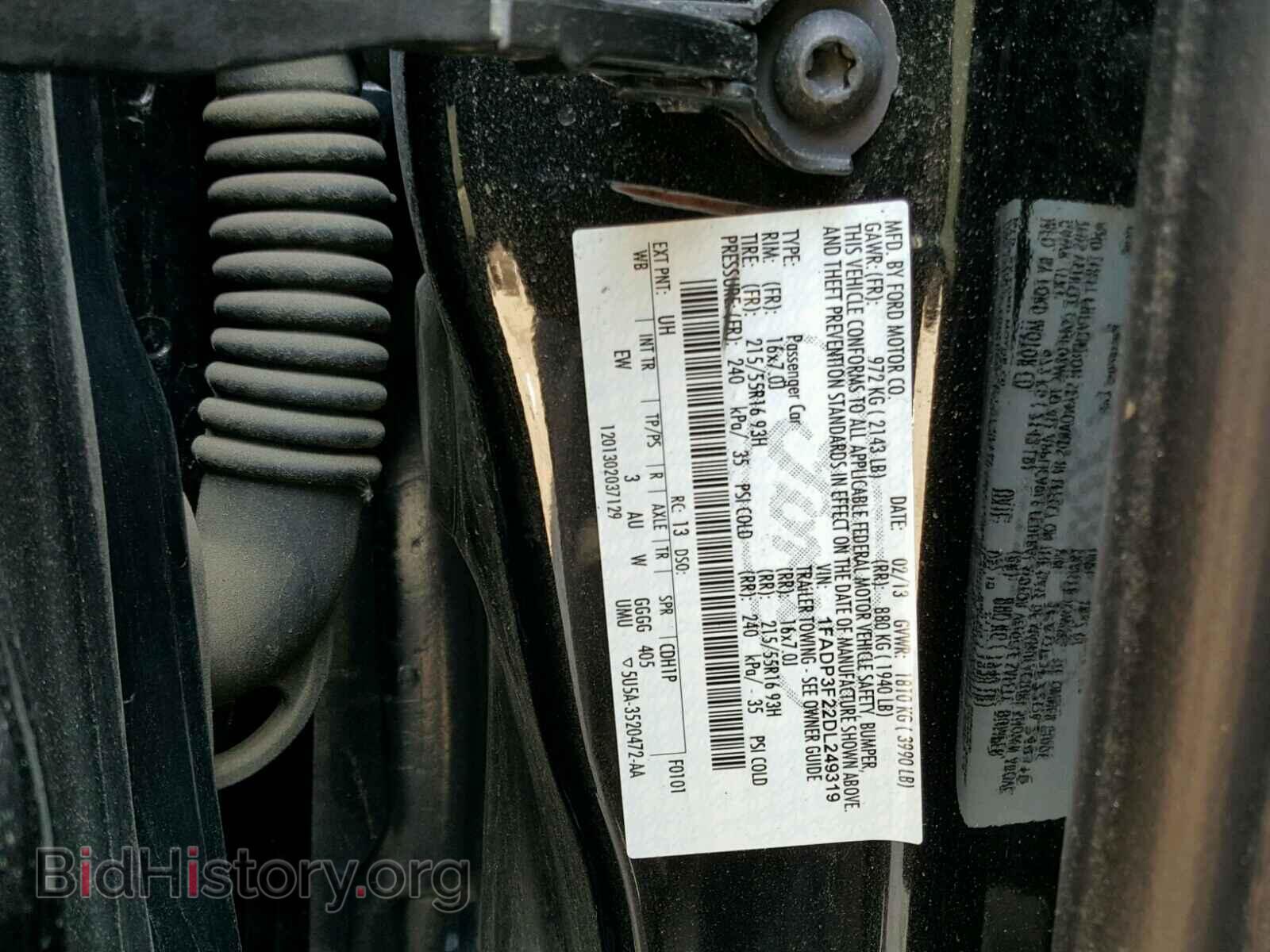 2013 FORD FOCUS - VIN: 1FADP3F22DL249319 - Фото 10