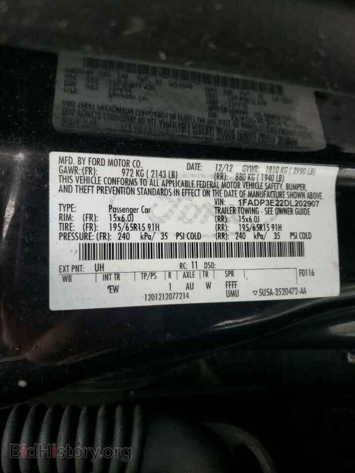 2013 FORD FOCUS - VIN: 1FADP3E22DL202907 - Фото 10