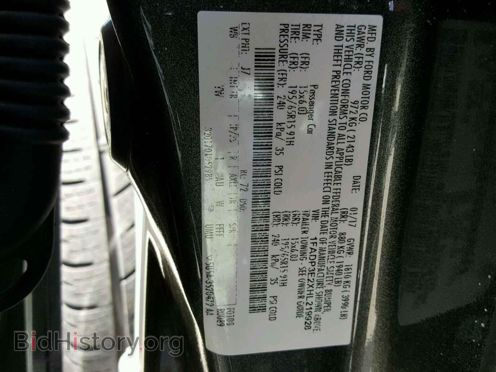 2017 FORD FOCUS - VIN: 1FADP3E2XHL219928 - Photo 10