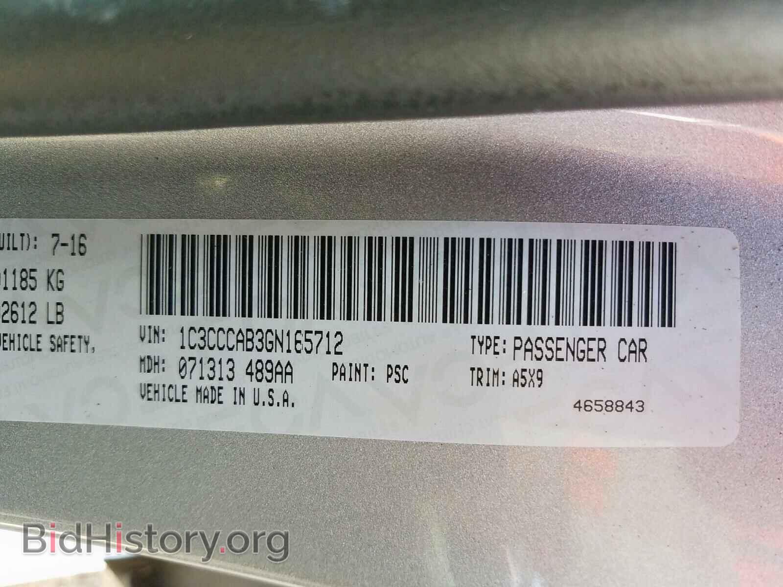 2016 CHRYSLER 200 - VIN: 1C3CCCAB3GN165712 - Photo 10