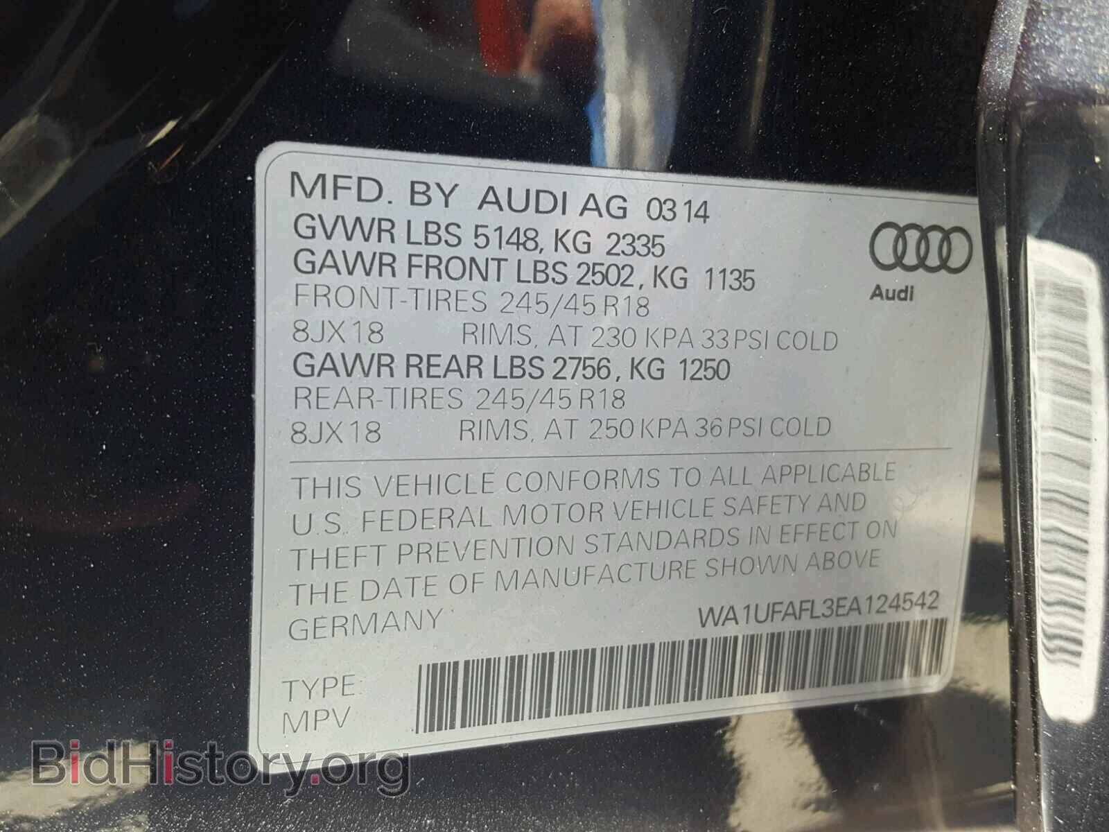 2014 AUDI A4 - VIN: WA1UFAFL3EA124542 - Фото 10