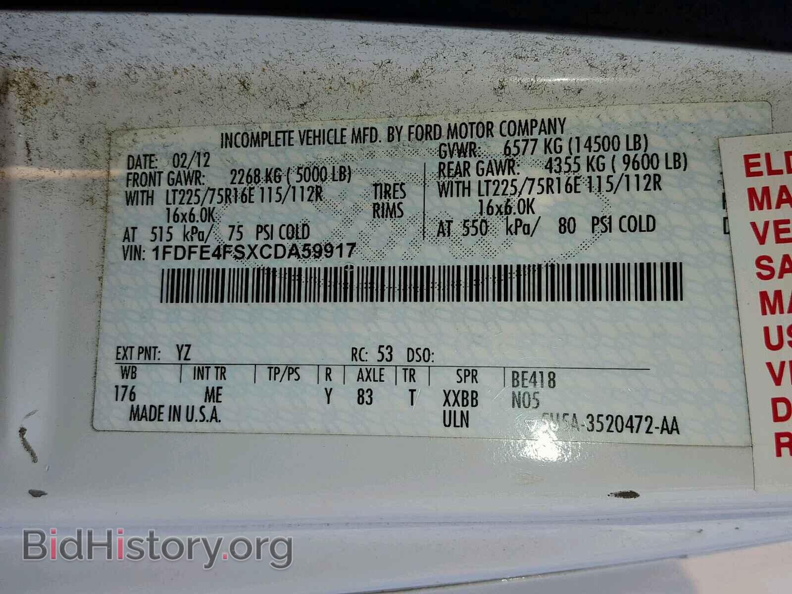 2012 FORD ECONOLINE - VIN: 1FDFE4FSXCDA59917 - Photo 10