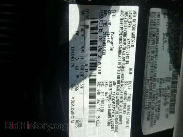 2013 FORD FOCUS - VIN: 1FADP3F21DL323281 - Фото 10