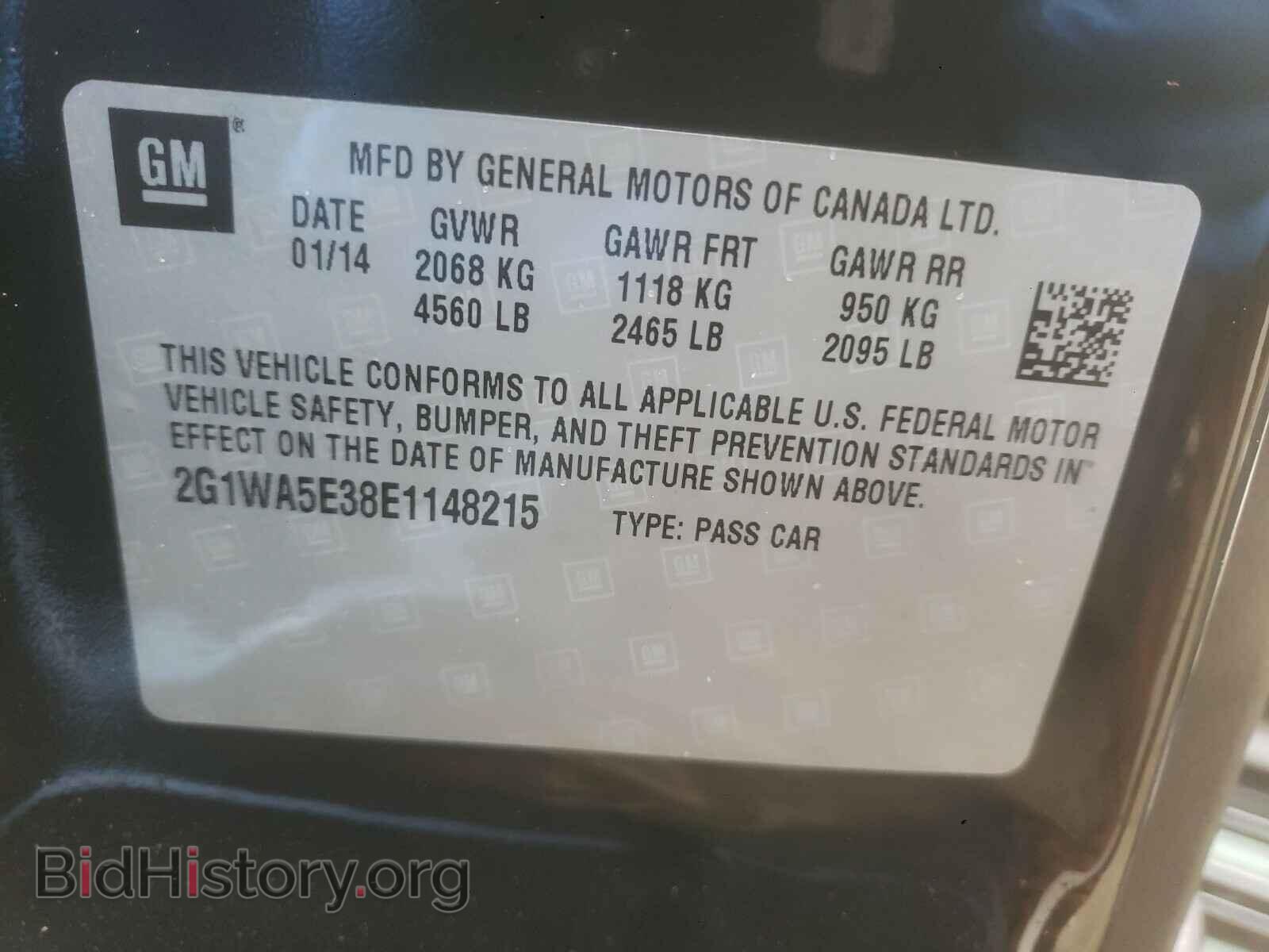 2014 CHEVROLET IMPALA - VIN: 2G1WA5E38E1148215 - Фото 10