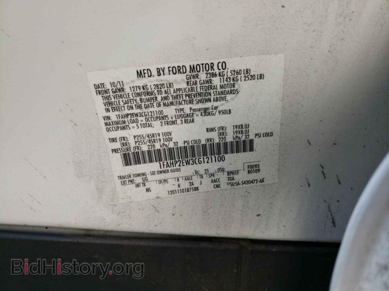 2012 Ford TAURUS (VIN 1FAHP2EW3CG121100) — photo 10 of 10