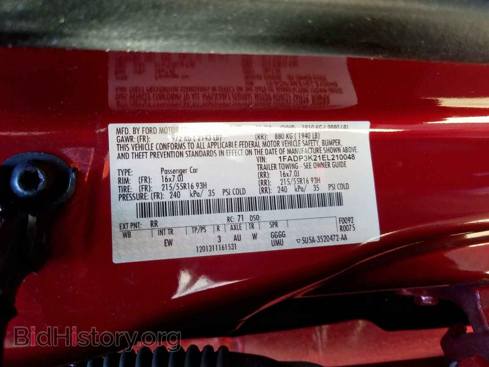 2014 FORD FOCUS - VIN: 1FADP3K21EL210048 - Photo 10