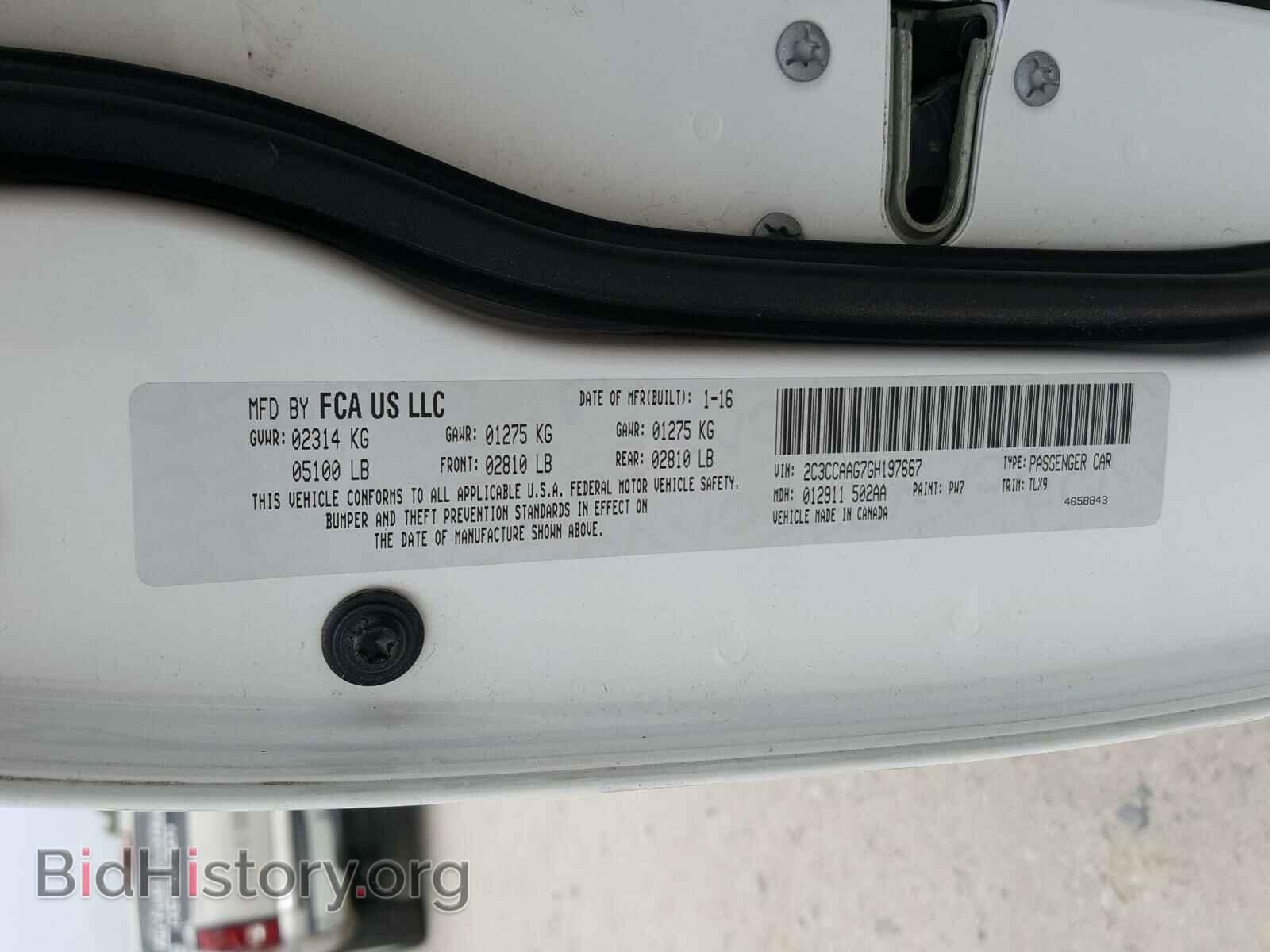 2016 CHRYSLER 300 - VIN: 2C3CCAAG7GH197667 - Фото 10