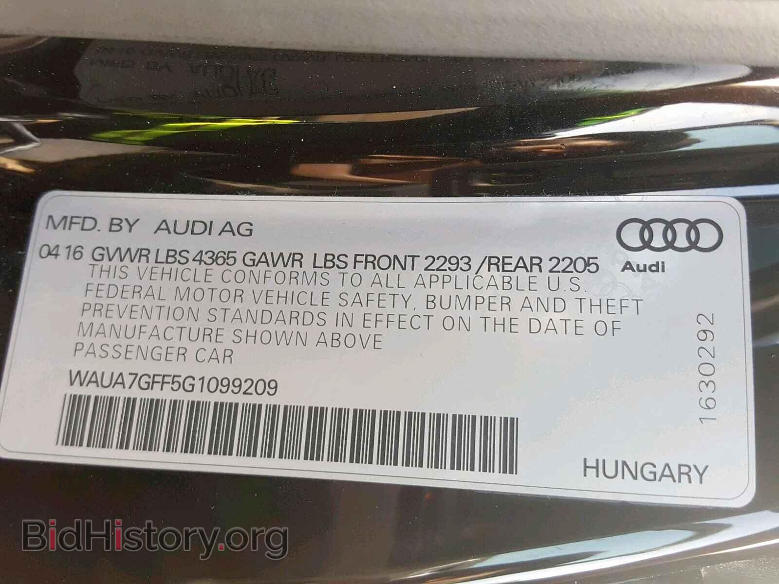 2016 AUDI A3 - VIN: WAUA7GFF5G1099209 - Фото 10