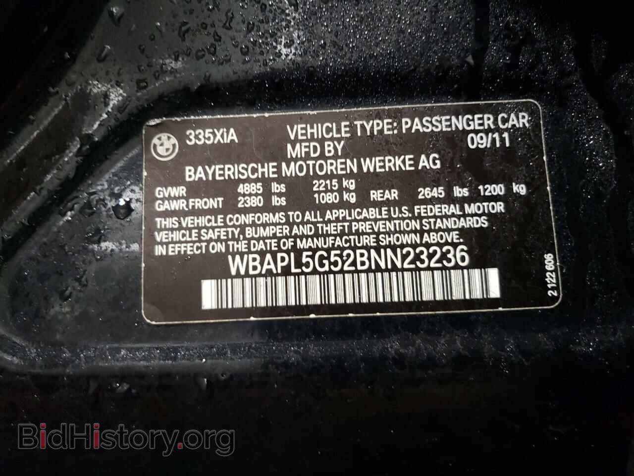 2011 BMW 3 SERIES - VIN: WBAPL5G52BNN23236 - Фото 10