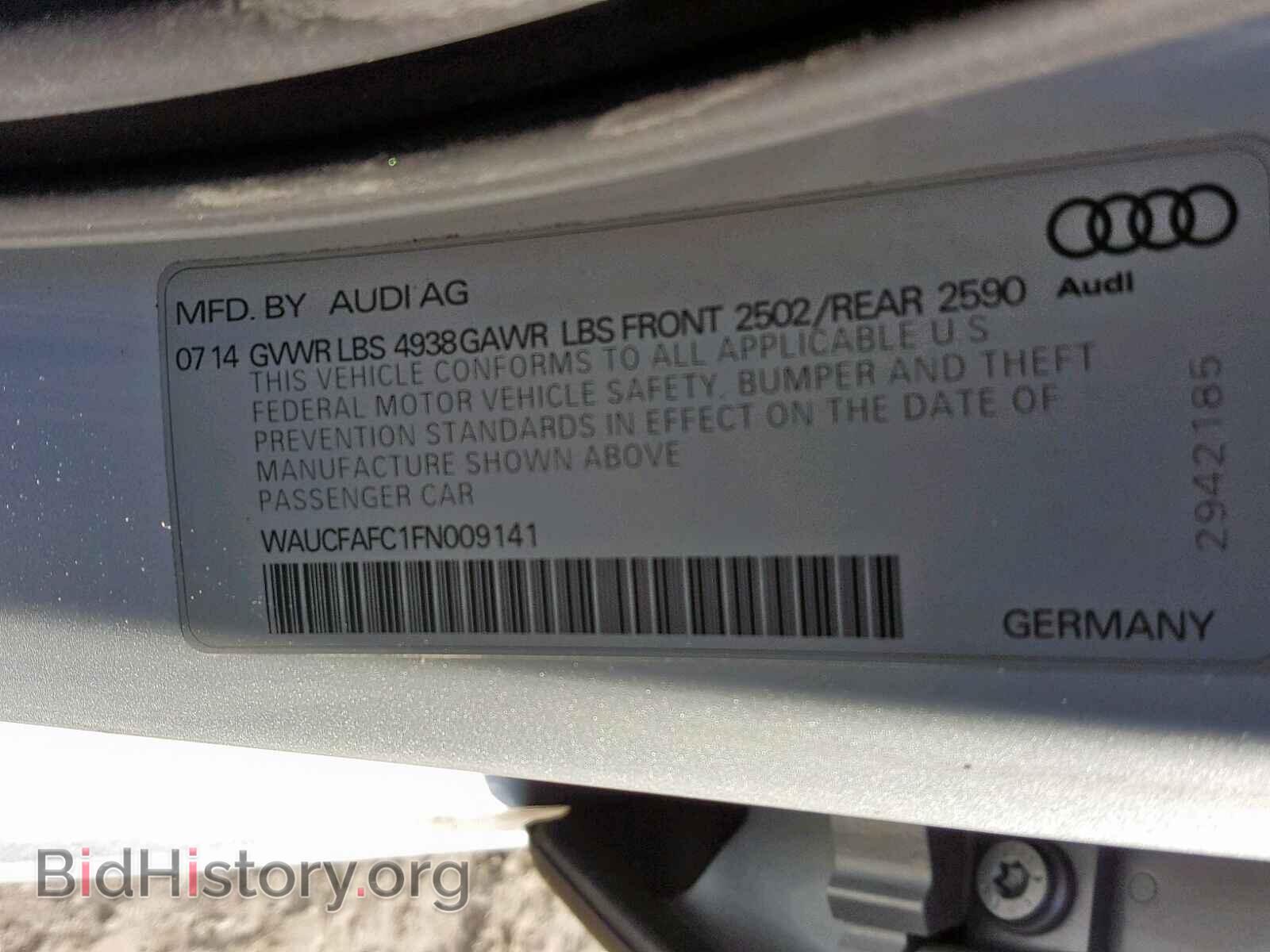 2015 AUDI A6 - VIN: WAUCFAFC1FN009141 - Photo 10