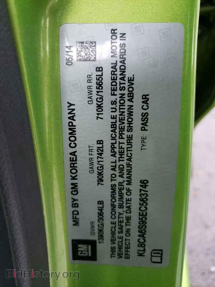 2014 CHEVROLET SPARK - VIN: KL8CA6S95EC563746 - Фото 10